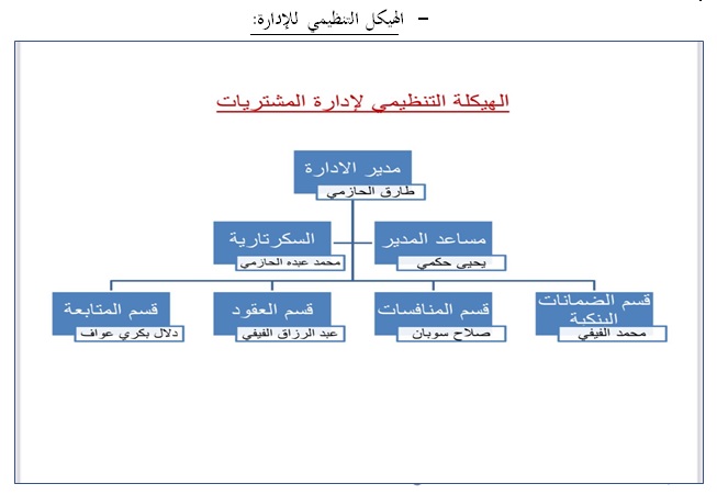 الهيكل التنظمي
